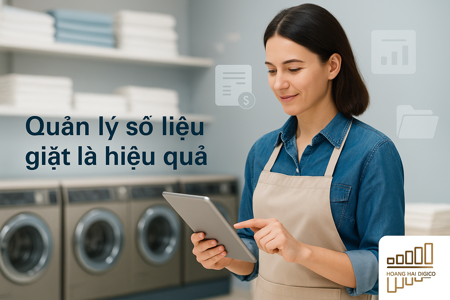 Hộ kinh doanh giặt là quản lý doanh thu chi phí hiệu quả với phần mềm và giải pháp quản trị dữ liệu từ Hoang Hai Digico.
